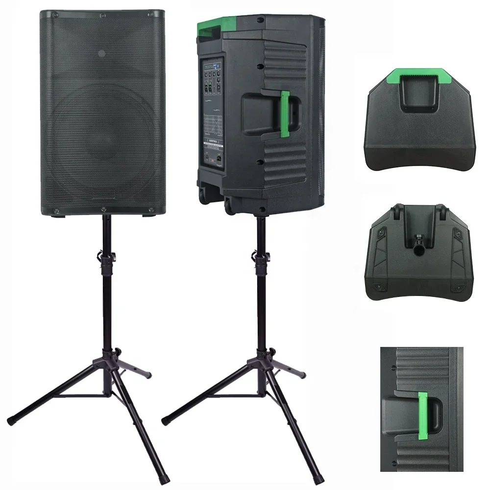 2000 Watts 15 inch Professional audio versatile powered speaker PA speaker system sound box with BT DSP Mixer Guitar Echo