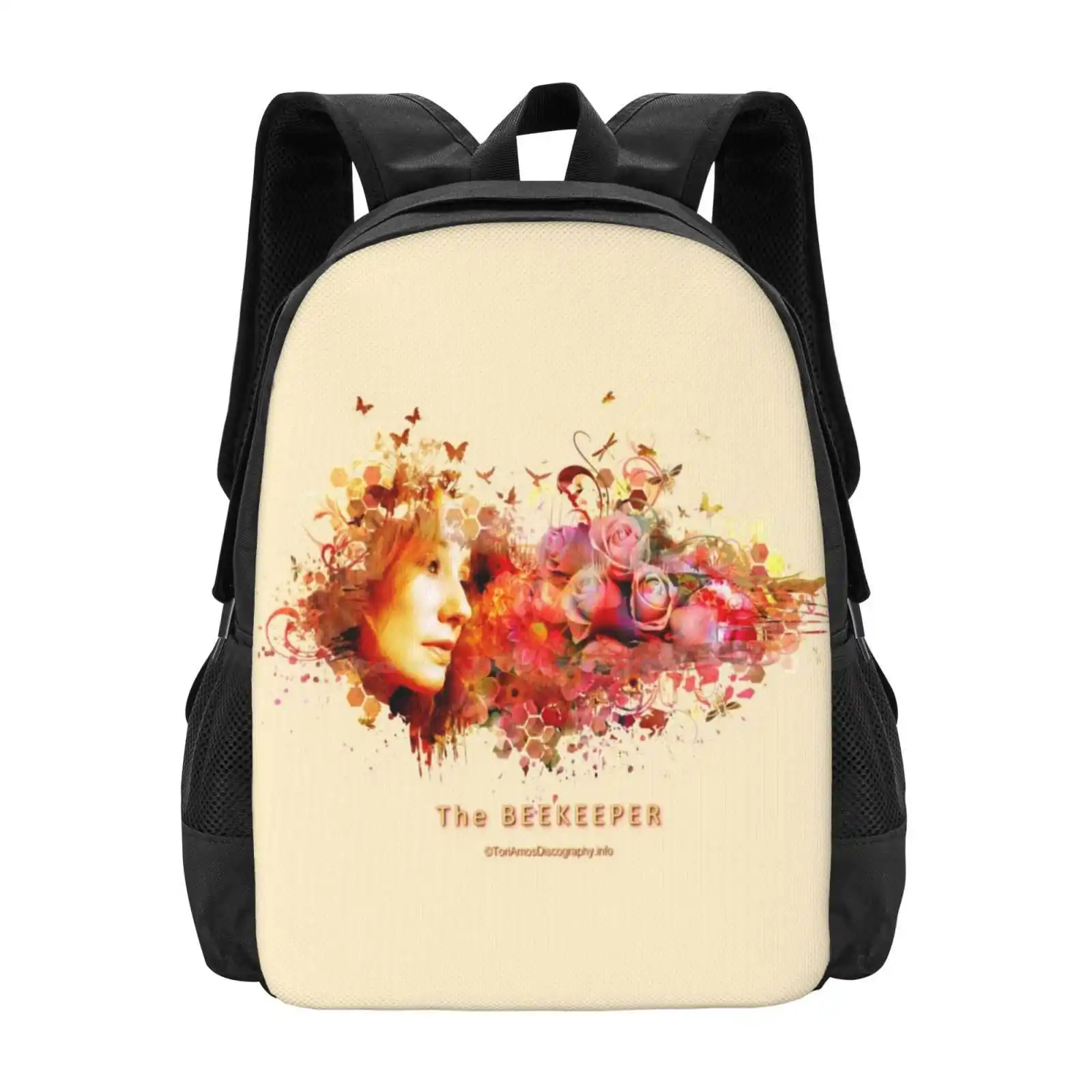 The Beekeeper Design From Toriamosdiscography.Info School Bags Travel Laptop Backpack Tori Amos Discography Ears With Feet The