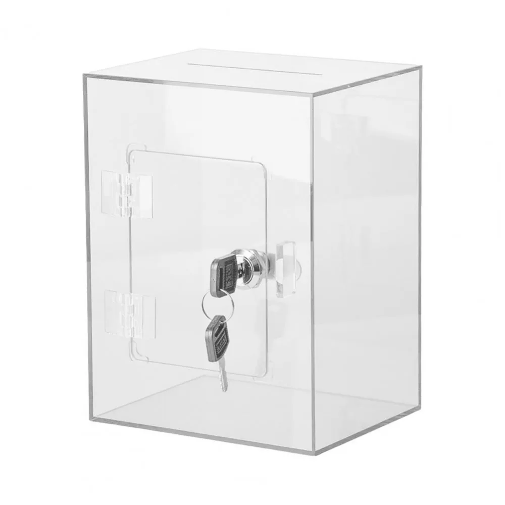 

Key Transparent Piggy Bank Large Capacity Reusable Acrylic Savings Box Square Durable Clear Change Jar Adults