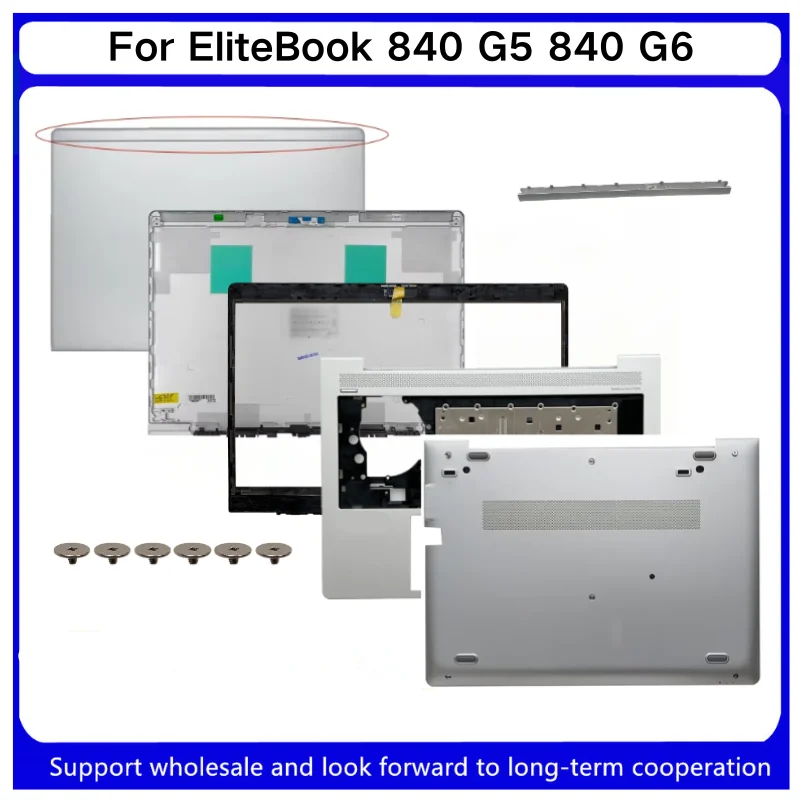 New For Kailxuling EliteBook 840 G5  840 G6 Laptop LCD Back Cover / Bezel/Upper Case Palmrest/Bottom Base Case Cover/LCD Hinge