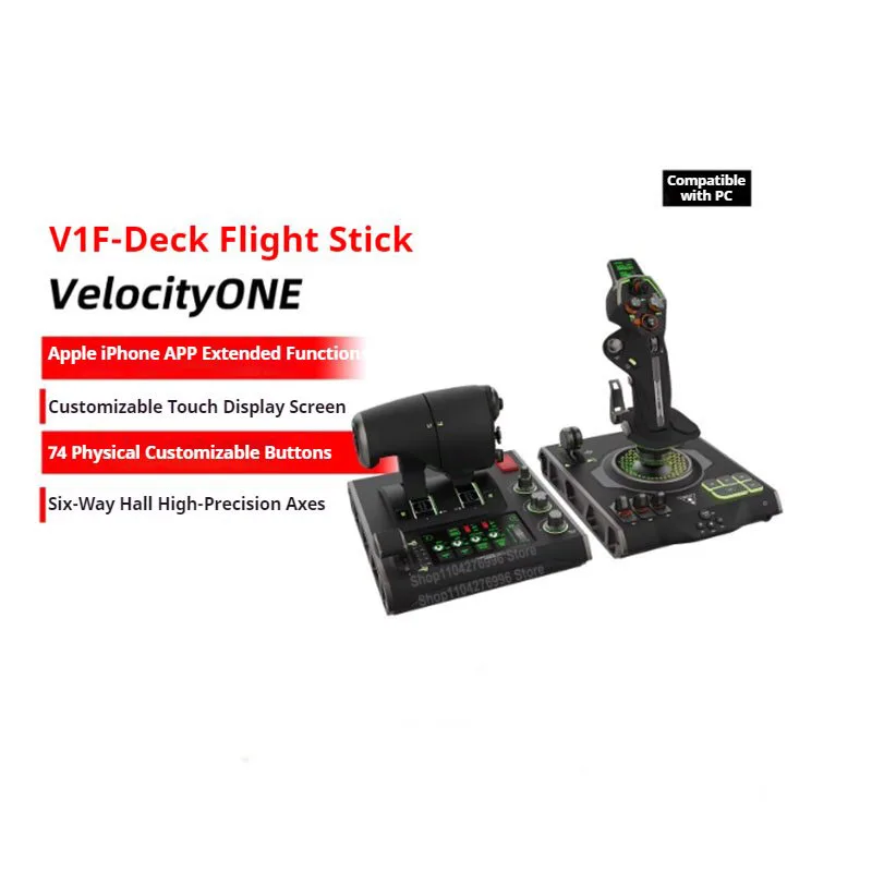 Turtle Coast V1F Deck Game Joystick Simulation Flight Controller Fighter Joystick For PC