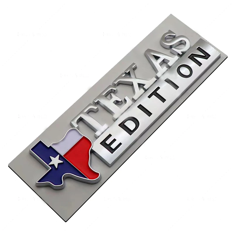 1pcs Off-road Texas Metal Car LOGO Texas EDITION sticker, modified displacement sticker