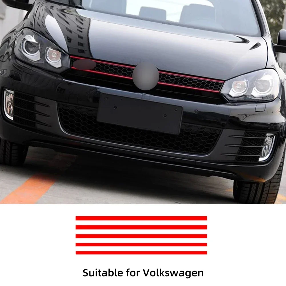 Car Sticker Strip Reflective Stickers Front Hood Grille Decals Auto Decoration Car Styling for Car Fit for V W Golf 6 7 Polo