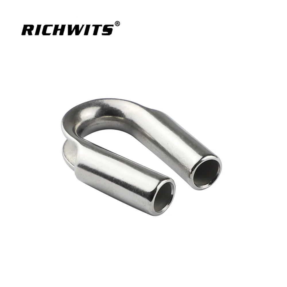 Stainless steel 304 tube ferrule Chicken heart ring Wire rope closure sheath Rope protection ring Round tube ferrule