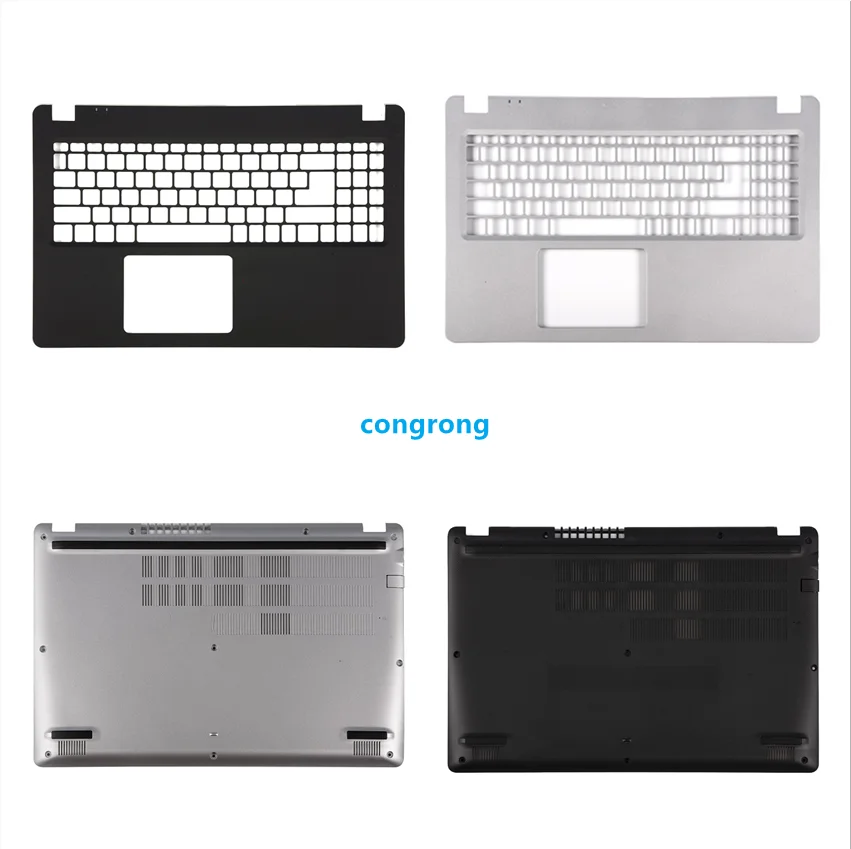 

Чехол для ноутбука Acer A315-42G 54 56 N19C1 A515-43 N19C3, чехол для клавиатуры с упором для рук/нижняя крышка, нижняя часть корпуса C D, серебристый, черный