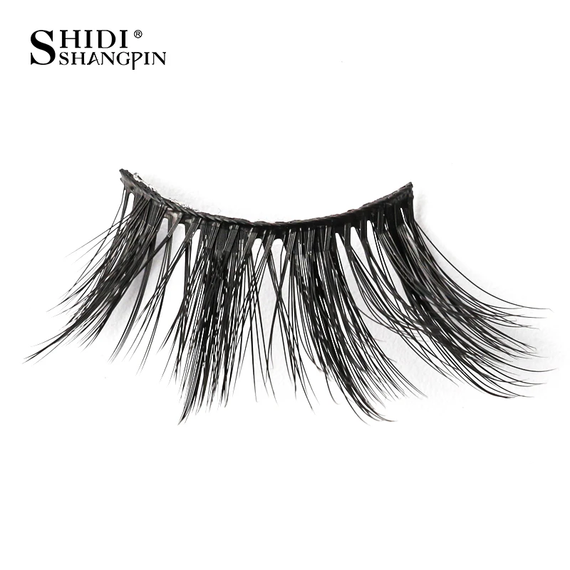 SHIDISHANGPIN 3/5 Paar halbe Wimpern, transparenter Stiel, unsichtbares Band, künstliche Nerzwimpern, wiederverwendbar, falsche Wimpern, natürlich, flauschig – Detail 15