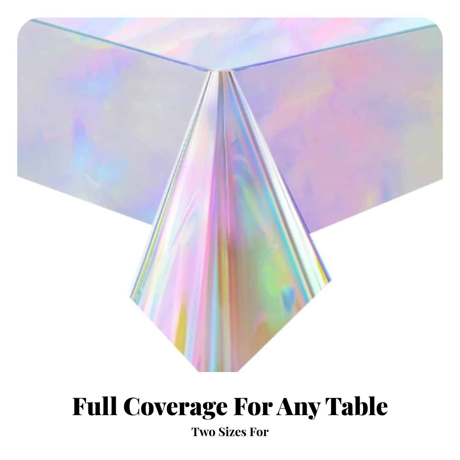 Holographic Tablecloth Shimmery Iridescent Tablecloth Holographic Table Cover Waterproof Iridescent Table Cover Shimmery