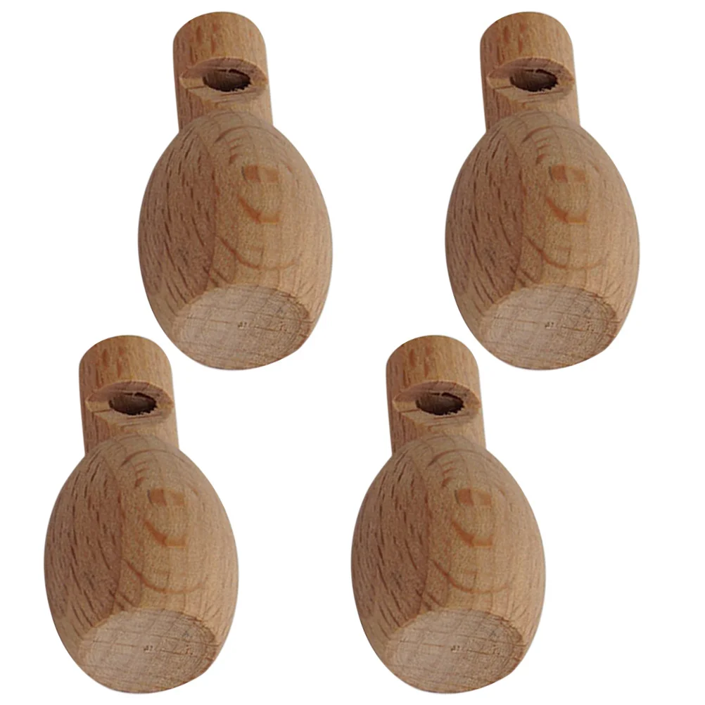 4 Stücke Unvollendete Holzpfeife DIY Kinder Musikinstrument Handwerk Malerei Tragbare Pädagogische Pfeife Musikspielzeug