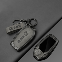 Leather Car Key Case LED Display BMW 5 7 Series G11 G12 G30 G31 G32 i8 I12 I15 G01 X3 G02 X4 G05 X5 G07 X7 Keychain Accessories