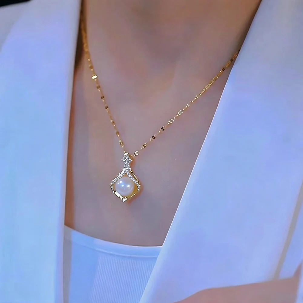 Mini Pouch Pendant Clavicle Necklace Elegant Niche Fashion Jewelry Daily Dress Multi Scene Matching For Women
