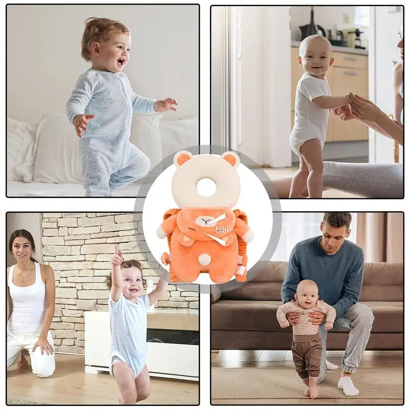 Head Back Protector Baby Protect Pillow Learn Walk Head Protector Cushion Anti Fall Backward Cap Carry Cartoon Kids Safe Bibi