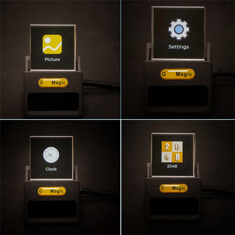 -A96Z Bitcoin Stock Ticker Monitor Meteorológico Display Digital Relógio Personalizado Reprodução de Imagem GIF Relógio Sensor Giroscópio Embutido A