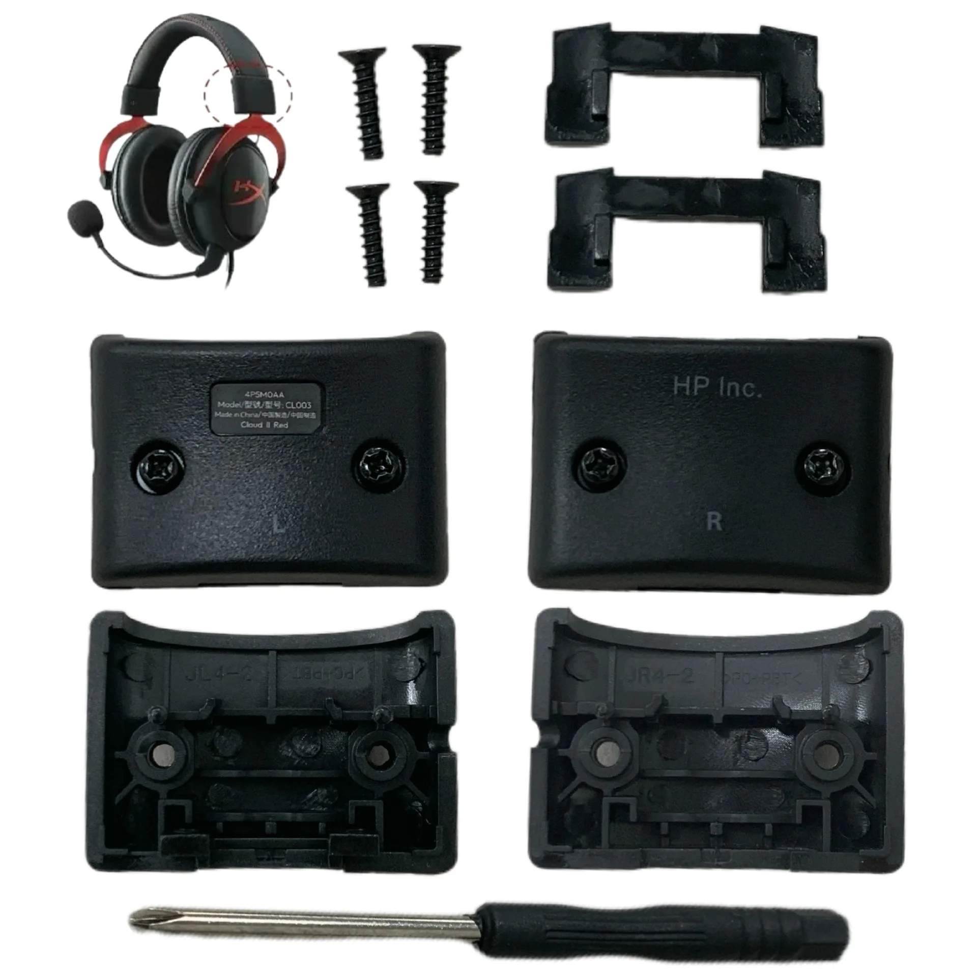 Stirnband-Schnallenschloss für HyperX Cloud Silver/Core/Cloud II, kabelgebunden, Ersatz-Stirnband-Anschluss, Scharnier-Clip-Abdeckung, Reparaturteil