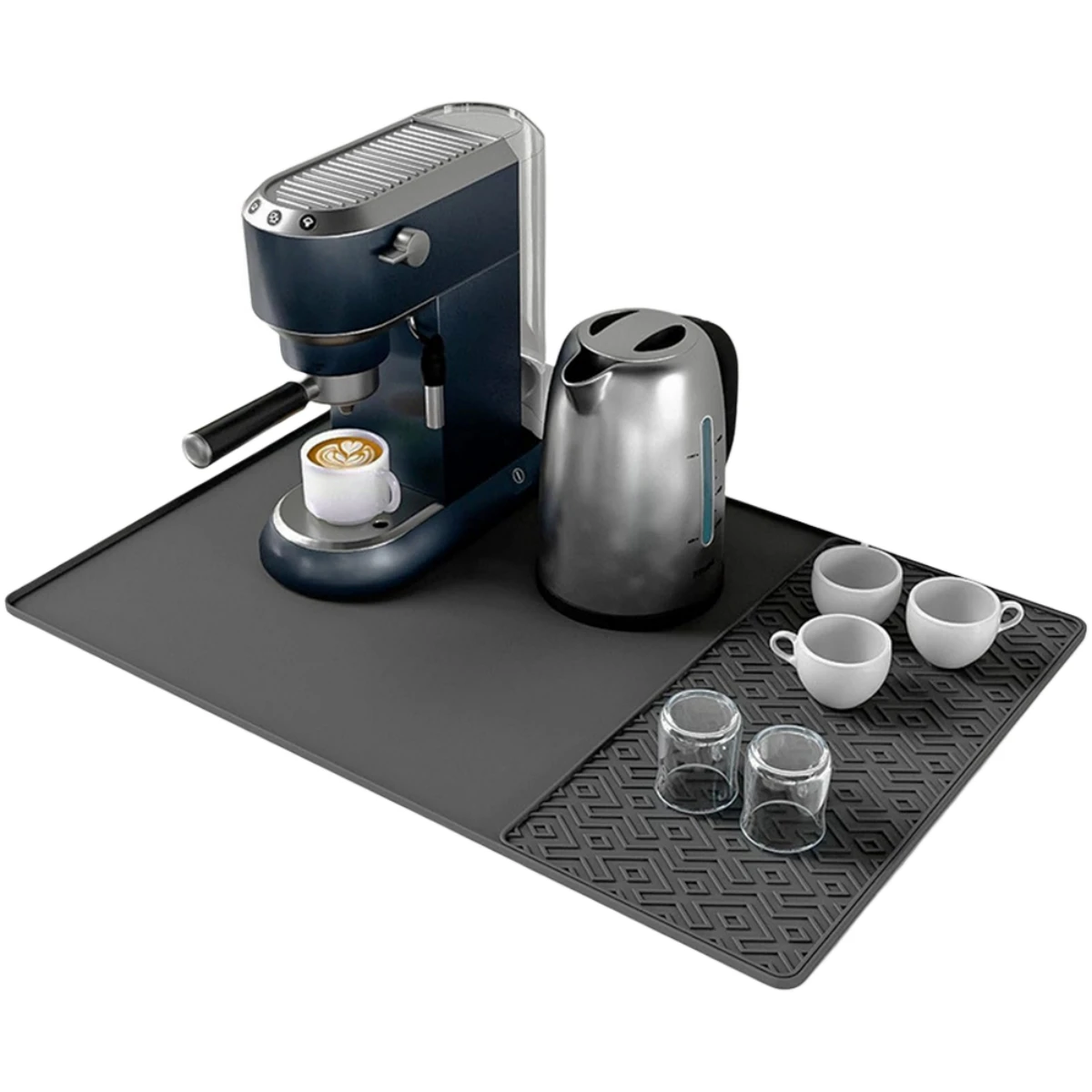 

Silicone Coffee Machine Pad Dish Drying Mat Countertop Protection 60x40cm Kitchen Ware Kitchen Tools Kitchen Gadgets