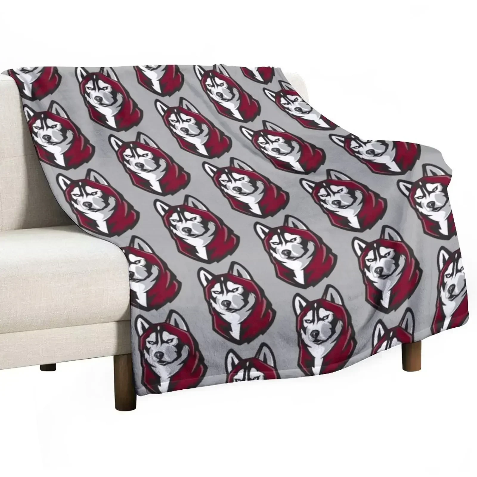 Bloomsburg Huskies Throw Blanket Sleeping Bag valentine gift ideas Luxury Designer Polar blankets and throws Plaid Blankets