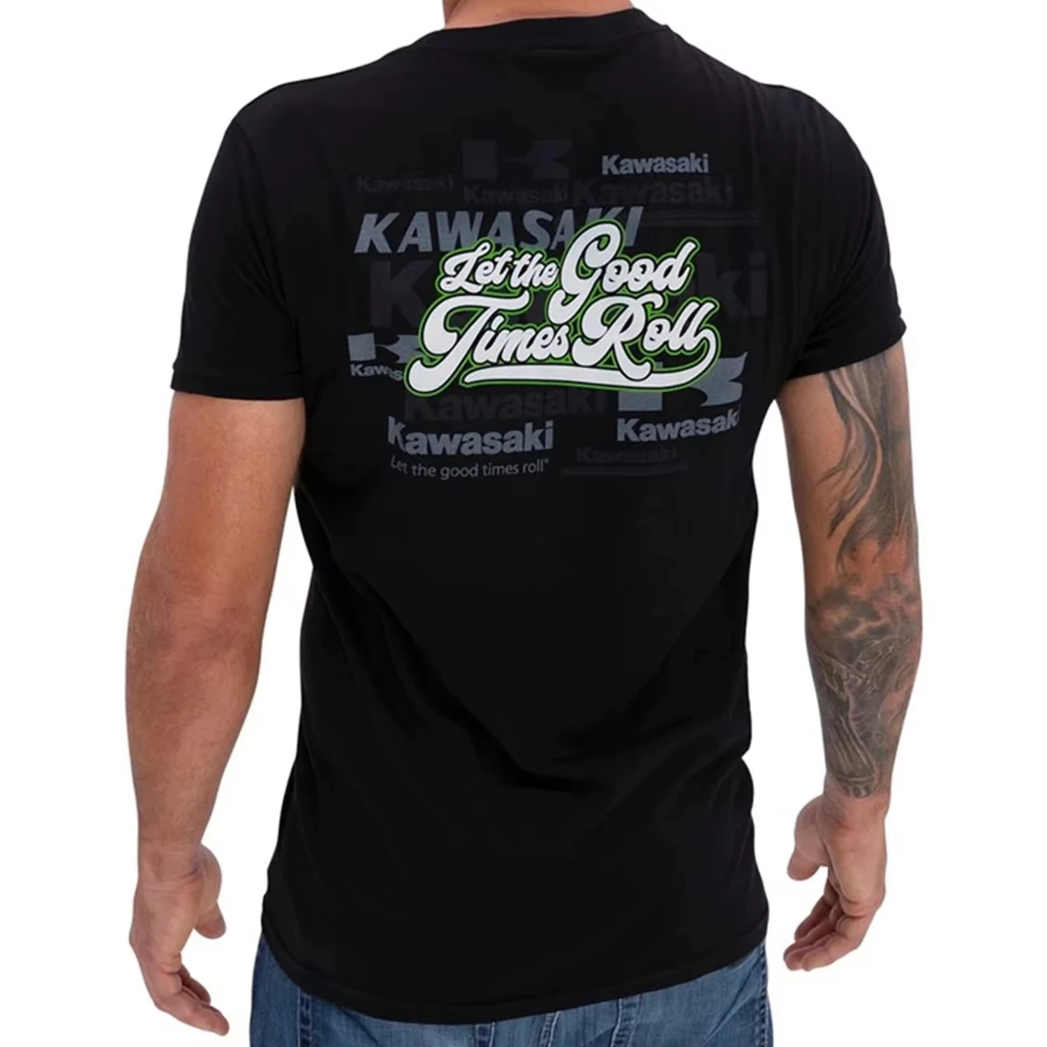 

2025 Summer New Kawasaki Vintage Logo T-Shirt New Outdoor Cycling Classic Tee Adults Loose Exercise Off-road Motorcycle Jersey