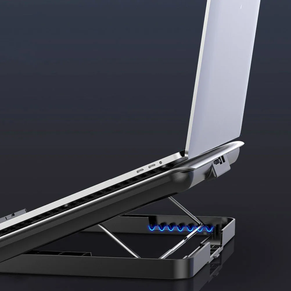 

1 шт. кулер портативная подставка для ноутбука кулер для ноутбука двойной USB 7 высота мощная складная подставка для ноутбука бесшумный вентилятор различных размеров
