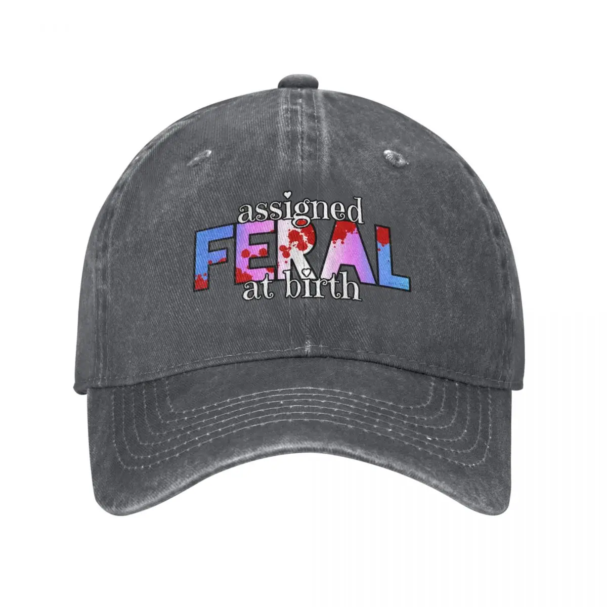 Assigned Feral At Birth 2022 Baseball Cap custom Hat Anime Hat Hats For Men Women's