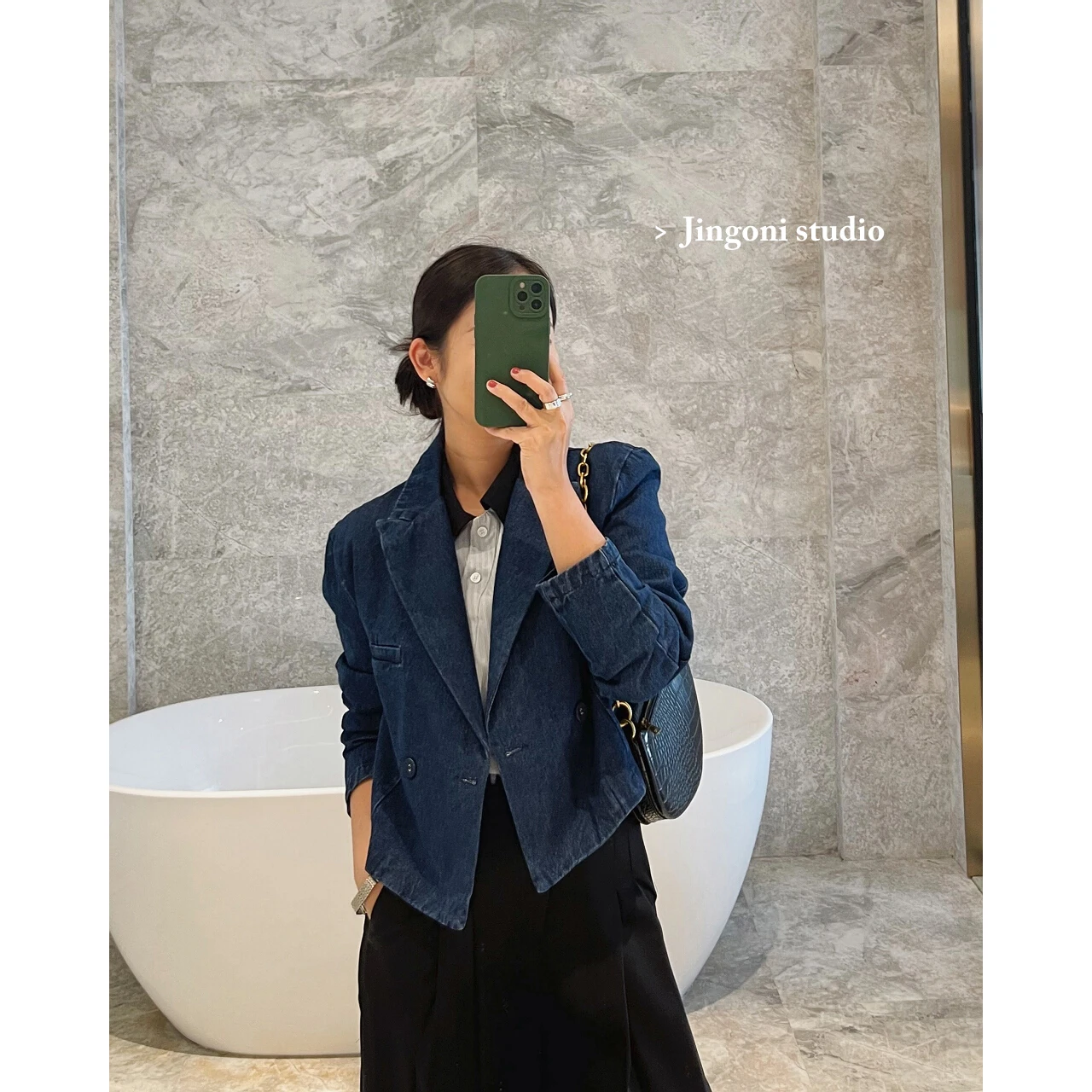 Women Denim Jacket Blazers Clothing 2023 Suit Korean Style Tops Fashion New Summer Oversize Chic Elegant Luxury Linen Cropped