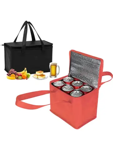 Portable Lunch Cooler Bag Folding Insulation Picnic Ice Pack Food Thermal Bag Drink Carrier Insulated Bags Beer Delivery Bag