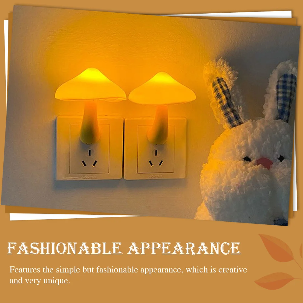 Mushroom Night LED Bedside Lamp Creative Plastic Table Decor Sleep Aid Compact Desk Lamp Decor Size Home Hotel