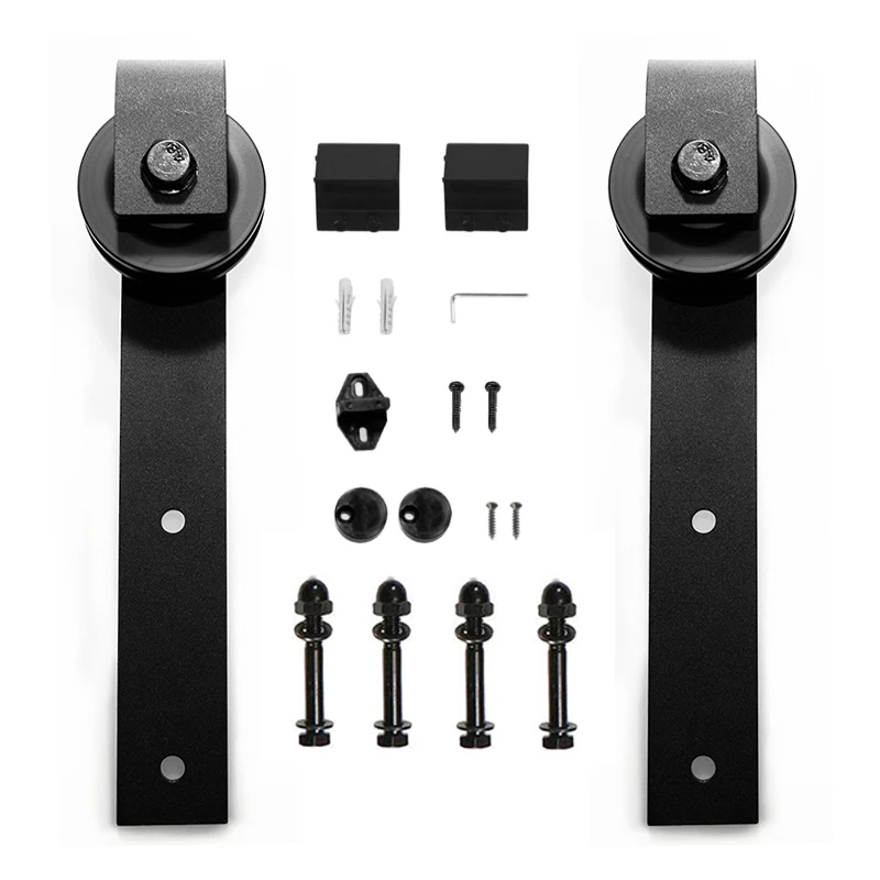 Antique Big Rollers Steel Sliding Barn Wood Door Hardware Kit Closet Set Roller for Interior Sliding Door(not include track)