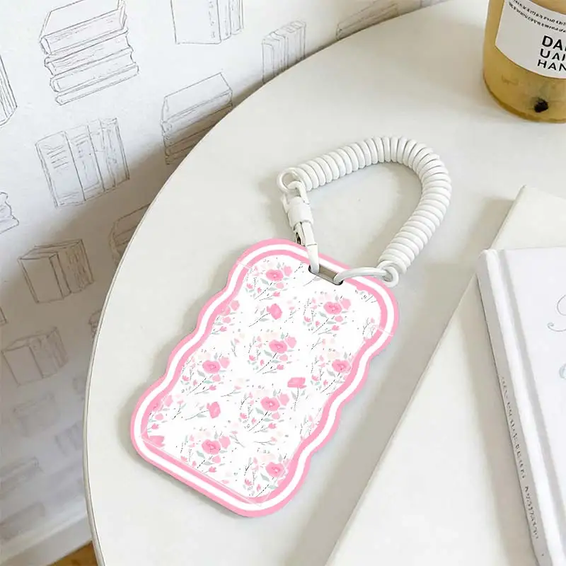 Card Protective Case for Kpop Photocard Holder Stretchable Spring Cord Student Bus/Meal Card Protection Case Photo Protector
