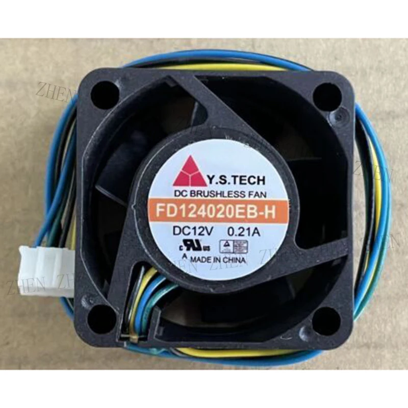 S New for Y.S.TECH FD124020EB-H DC12V 0.21A 4pin cooling fan#QW