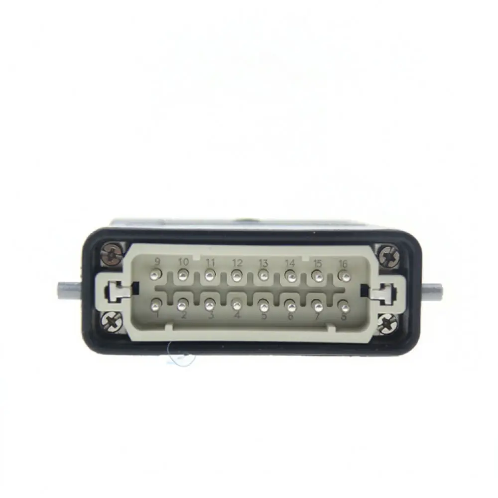 Industrial Electric Connector 16 Pin HDC HA 016 Heavy Duty Rectangular Power Plug Socket For WZAZDQ High Base With Cover