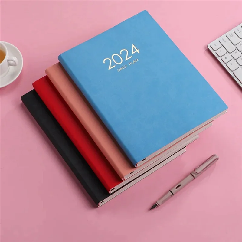 

2024 Plan Notebook Calendar Thickened Daily Plan Notebook Weekly Notebook Office School Supplies
