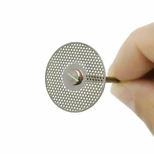 Imagen 2 del producto 5 unid/set Dental ultrafino de doble cara arena porcelana disco de corte de diamante mandril disco de diamante herramientas de pulido de odontología