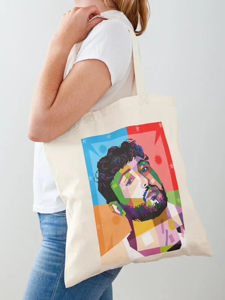 The James Art Tote Bag cute tote bag large size bags tote bags men Canvas