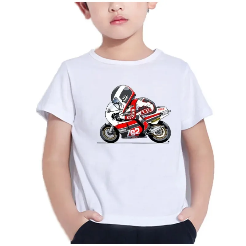 Motocross New Printed For Boys KidsT-Shirt Cartoon Hipster Toddler Boy Tops Summer Children Clothes