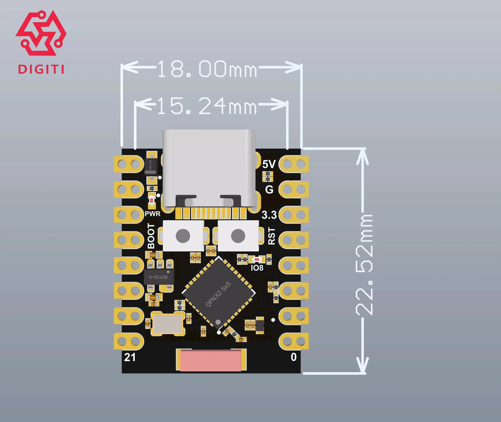 

Development Board ESP32 ESP32-C3 Supermini 5.0 WiFi 160MHz Running Frequency 2.4GHz Development Module Onboard 4MB F