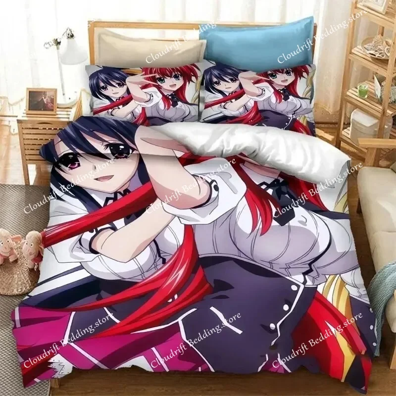 

Anime High School DxD Bedding Set Duvet Cover Bedroom Comforter Covers Single Twin King ​Size Quilt Cover Home Textile