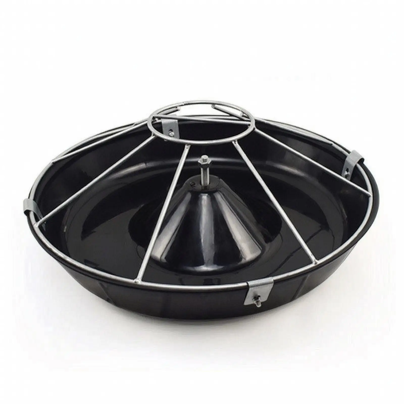 Round Piglet Feeding Trough Anti-Rooting Pig Feeder with Guard Simple Access Piglet Feeder with Metal Frame for Piglets, Pigs,