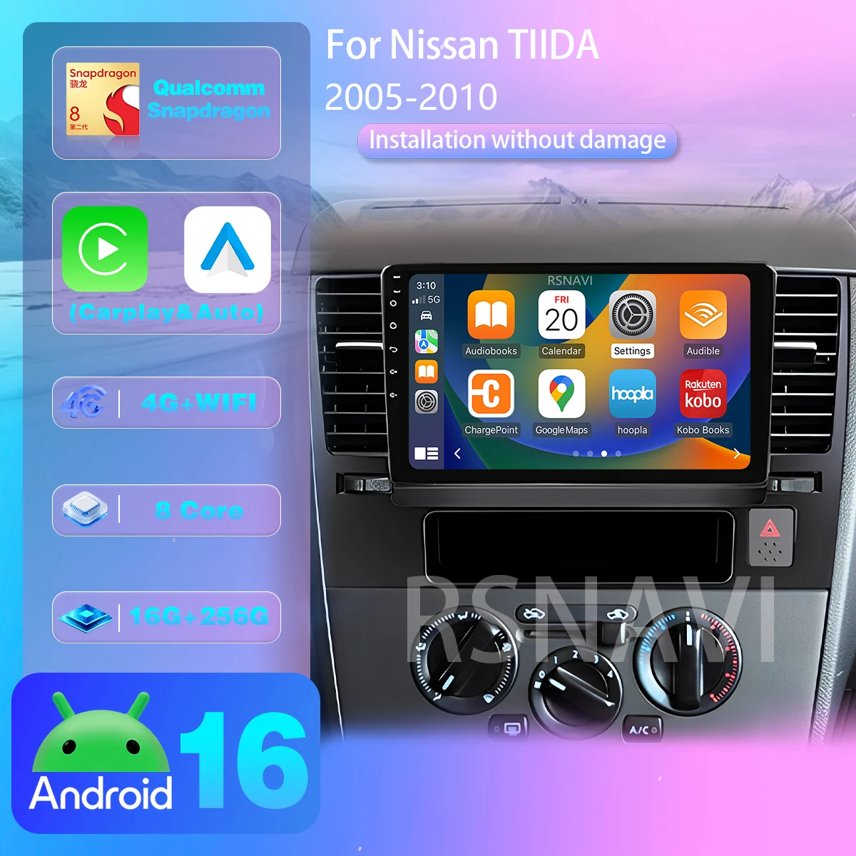 Android 16 Carplay Auto Car Radio Multimedia Player For Nissan Tiida C11 2004 - 2013 DSP Autoradio Stereo Ships in 24 hours