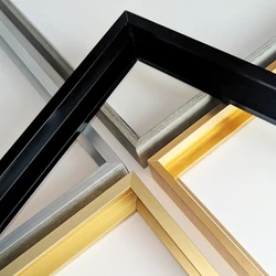 Schwarzes goldenes Leinwandbild, Metall-Aluminiumrahmen, 40 x 50 50 x 70 cm, 60 x 90 cm, für Ölgemälde, Kunstwerk, Wandkunst, Foto, Poster, Heimdekoration