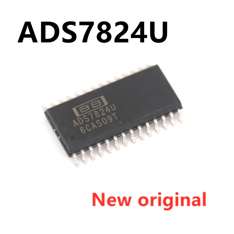 5PCS New original ADS7824U ADS7824 SOP-28 12-bit ADC chip Digital-to-analog converter