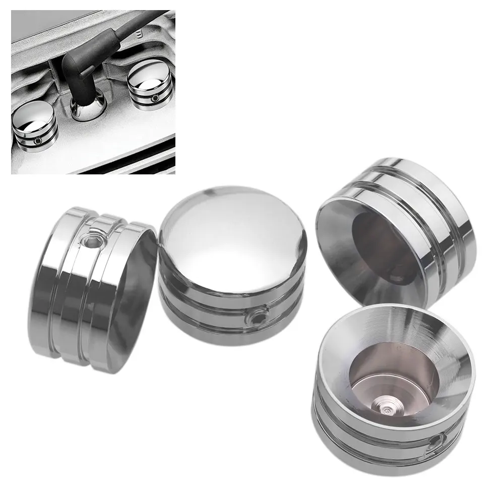 4 PCS Head Bolt/Nut Covers Fit For Harley all Twin Cam models 1999-Later Big Twin 1340 Evo all  Models 1985-1999 Accessories