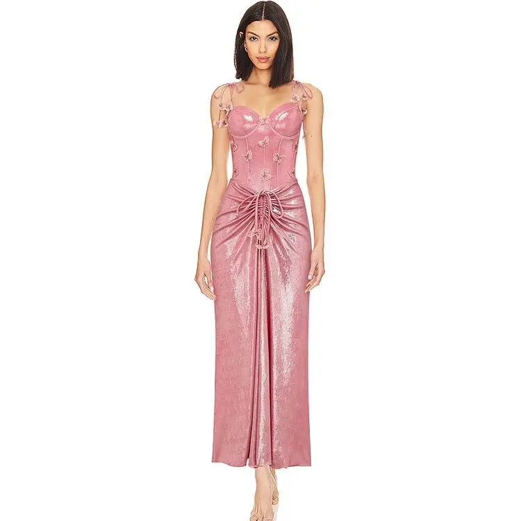 Traje de baño de una pieza con lazo para mujer con falda adjunta Conjunto de playa de bikini