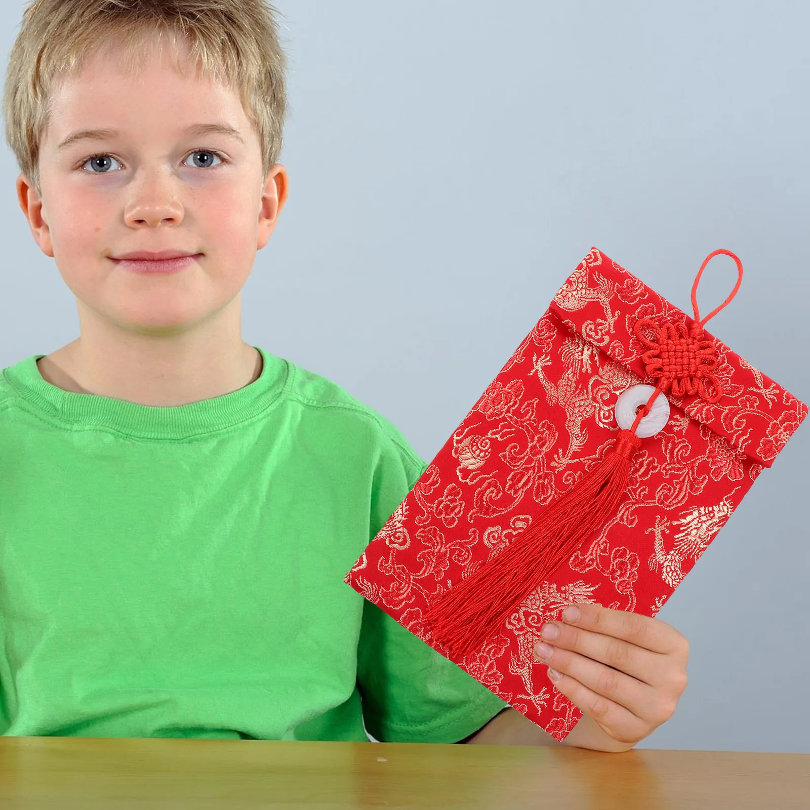 الحزم الحمراء الفاخرة الساخن ختم تصميم احتفالي الحقيبة المال للعام الصيني الجديد هدية المغلف إمدادات الحفلات المغلفات الحمراء #3