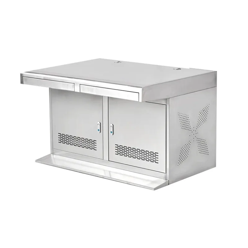Stainless Steel Monitoring Console Stainless Steel Multimedia Podium Command Center Dispatch Center Control Room Center