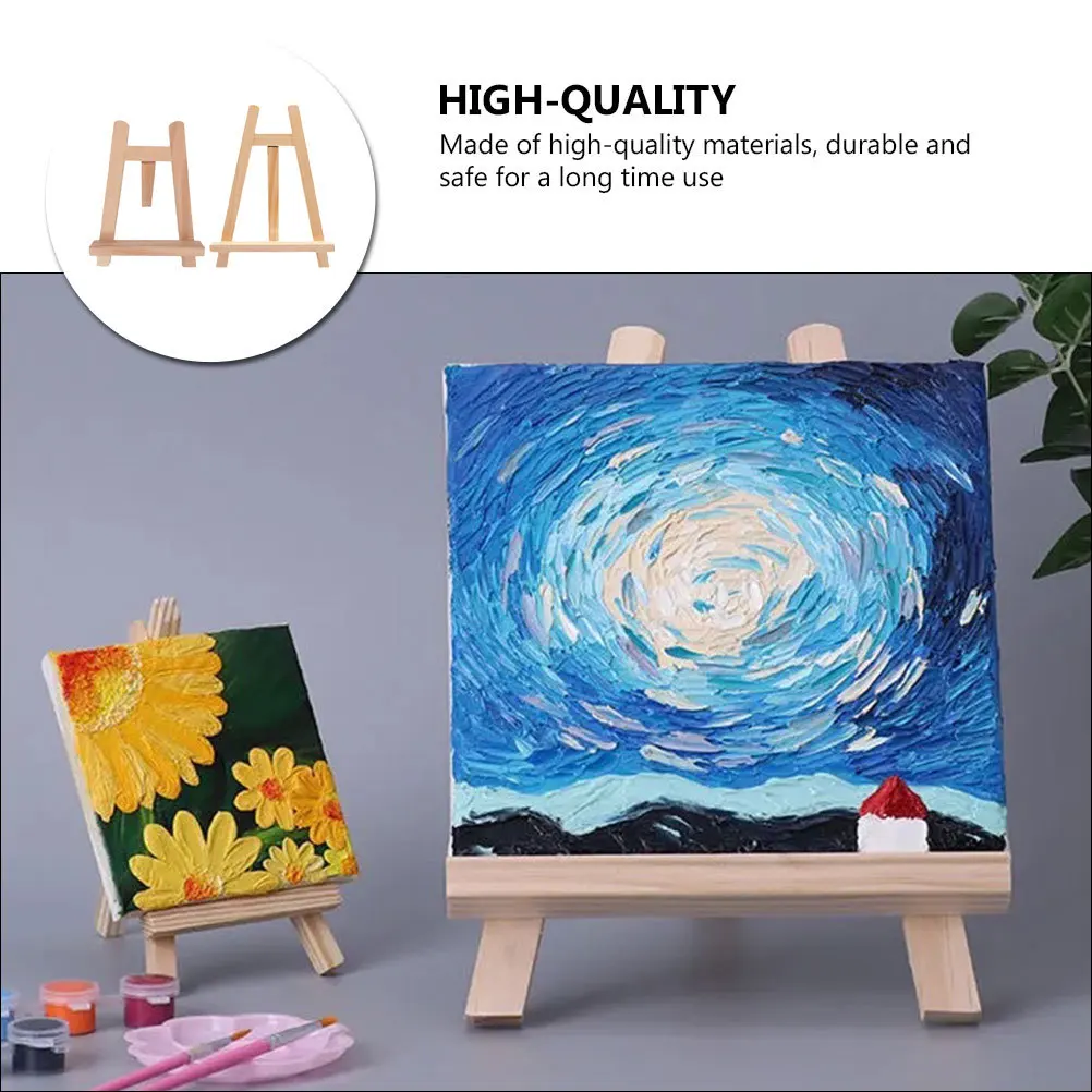 

2Pcs Painting Easels Tripod Kids Use Wooden Display Stands for Outdoor Sketching Drawing Art Easel Rack Picture Display Shelf