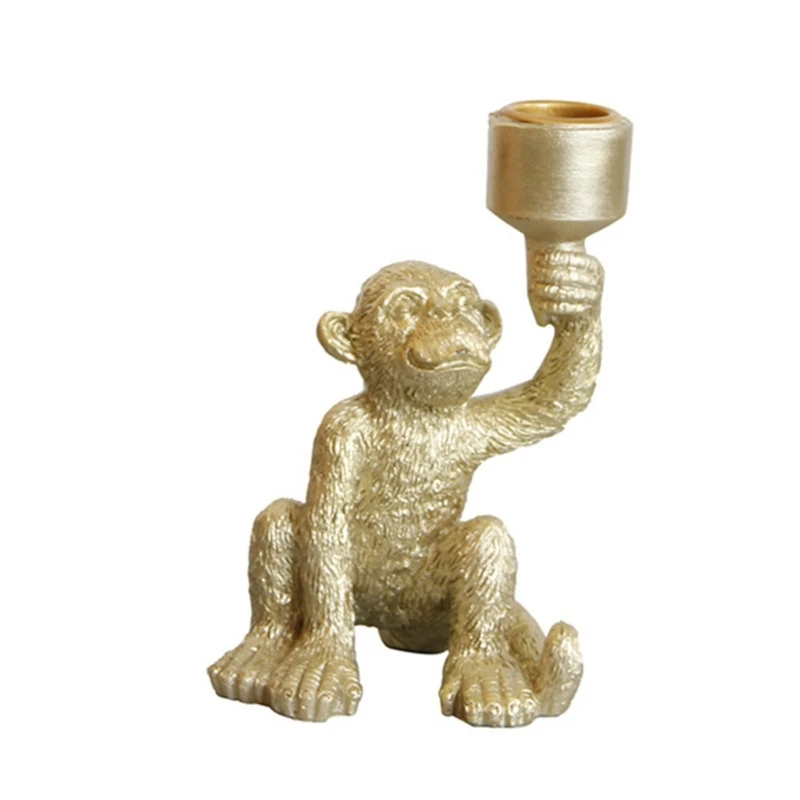 Candlestick Candle Holder Funny Monkey Holding Candle Home Decorations