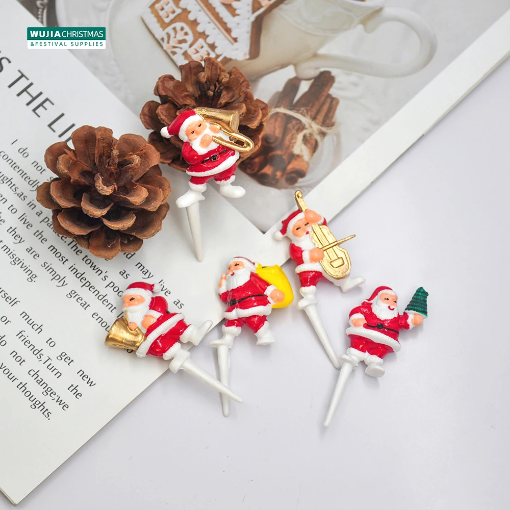 5 teile/satz ins Silvester Weihnachts kuchen Topper Santa Claus DIY Kinder Noël Party Cupcake Familie Weihnachten Geschenke Dessert Dekoration – Detail 7