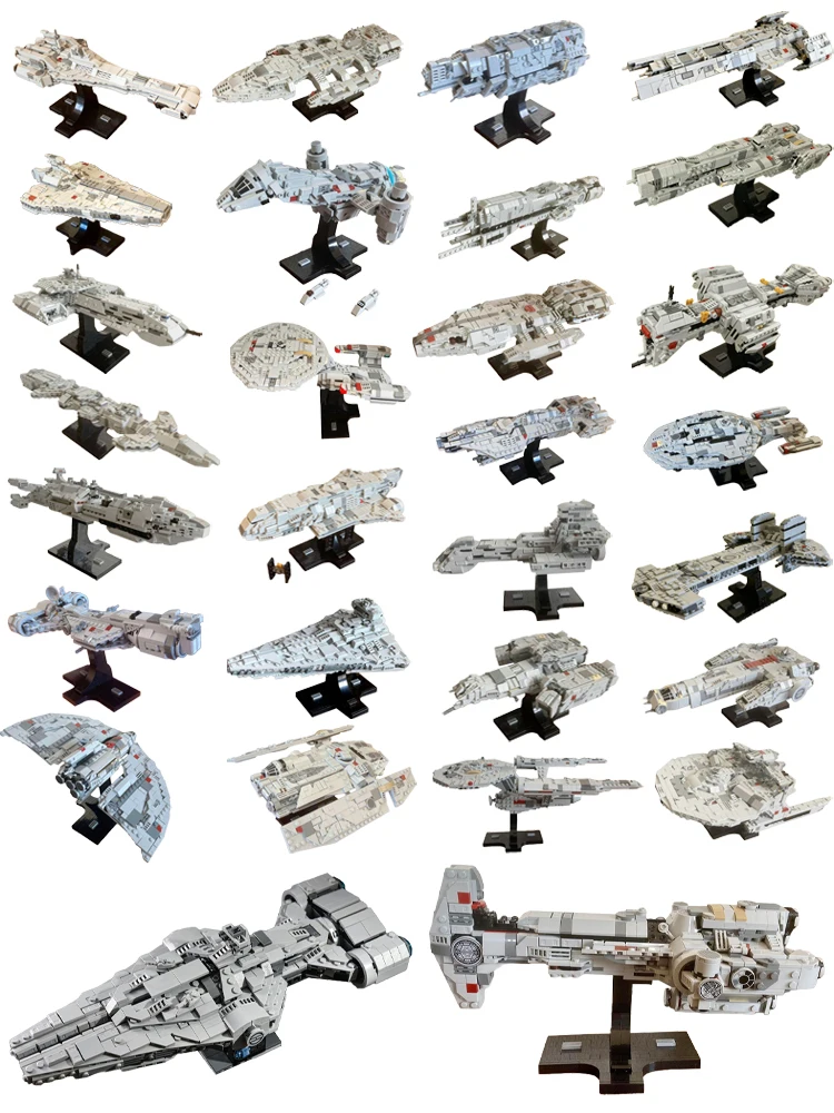 NIEUWE Super Destroyer & Cruiser Ruimteschip Serie Militaire Bouwstenen Creatieve ideeën Sci-fi Movie Star Battle Brick Kid Toy Gift - afbeelding 2