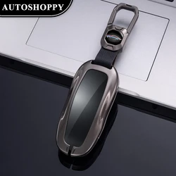 Metal Zinc Car Key Case Cover Shell Fob Holder For Tesla Model3 and Model Y 2018 2019 2020 2021 2022 2023 Protector Accessories