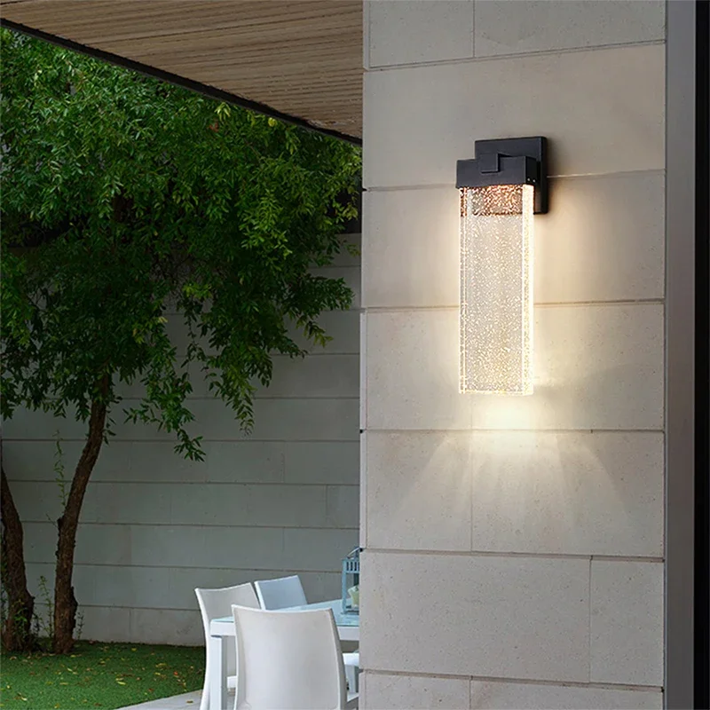 RONIN-Lámparas LED de pared de cristal para exteriores, impermeables, simplicidad eléctrica, para balcón, pasillo, patio, Villa, puerta, Hotel