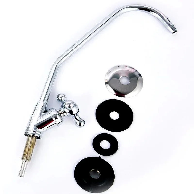 Air Purifier Keran Filter Air Minum Reverse Osmosis Keran Eksternal Chrome Plating 1/4"
